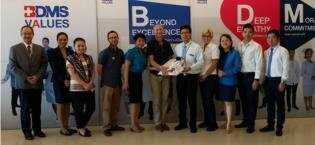 Einar Davis from the Embassy in Bangkok and Sornpornwan Srikram from the Consulate in Phuket together with representatives from Bangkok Phuket Hospital and Phuket International Hospital. Photo: Bangkok Phuket Hospital.